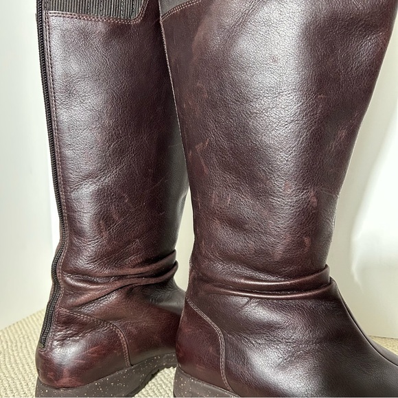 Teva Afton Womens Brown Leather w/Back Zip Tall Waterproof Riding Boots SZ US 10 - Picture 11 of 11